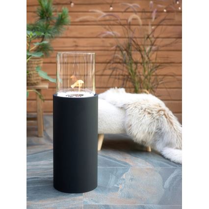 Biokominek ROMA 26,5x80,5 cm 2kW czarny + pokrowiec ochronny