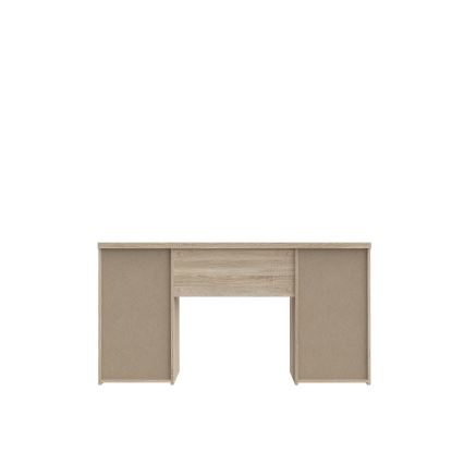 Biurko ARENO białe/dąb sonoma