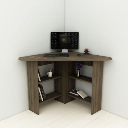 Biurko CORNER 73,8x80 cm brązowe