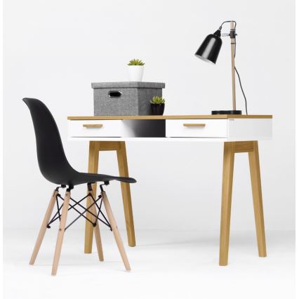 Biurko robocze FRISK 75x100 cm dąb naturalny/biały