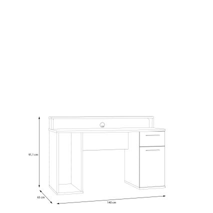 Biurko IVAR z podświetleniem, białe