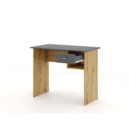 Biurko RICO dąb artisan/szare