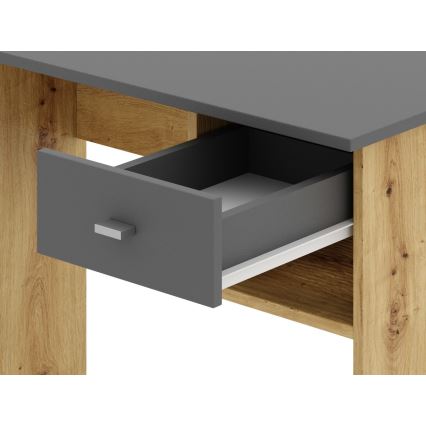 Biurko RICO dąb artisan/szare