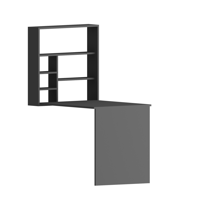 Biurko robocze z półką SEDIR 154,2x90 cm antracyt