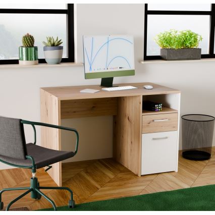 Biurko URO dąb artisan/biały