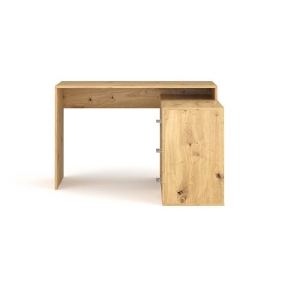 Biurko z szufladami i uniwersalnym narożnikiem P/L JULES dąb artisan