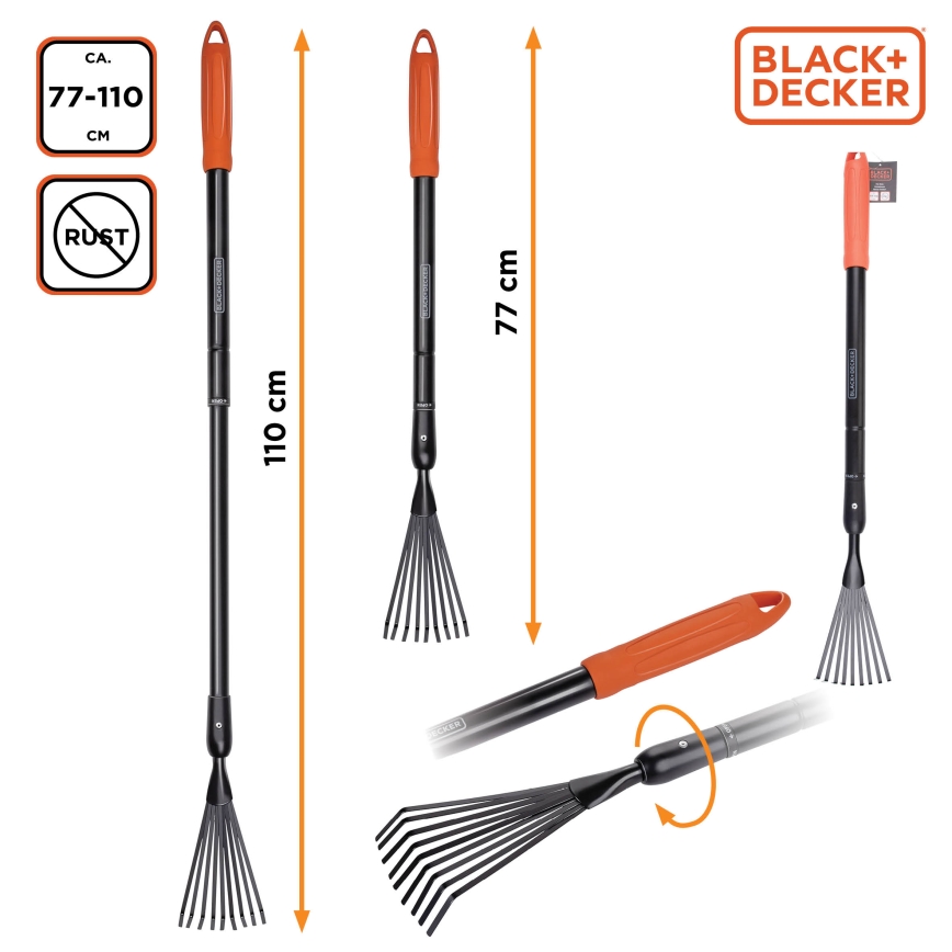 BLACK+DECKER - Grabie teleskopowe 77-110 cm