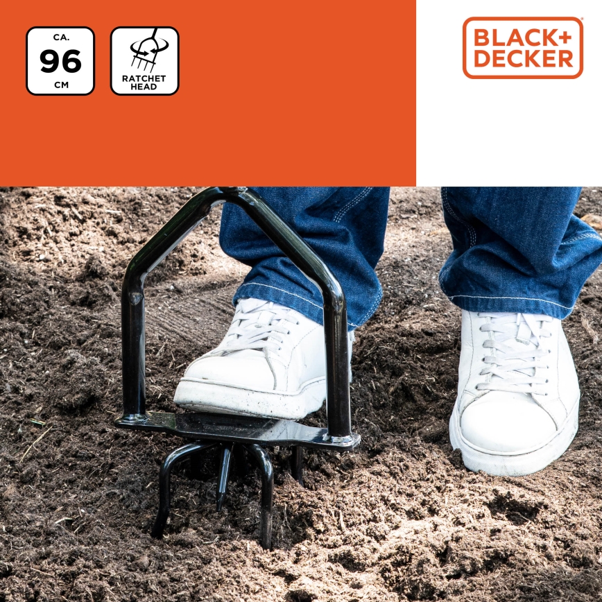 BLACK+DECKER - Kultywator ogrodowy 96 cm