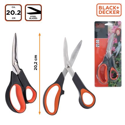 BLACK+DECKER - Nożyce ogrodnicze do kwiatów 202 mm