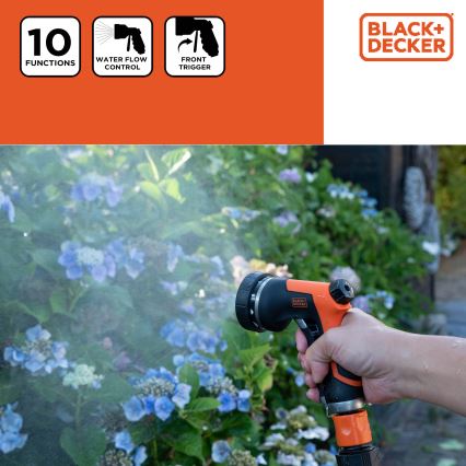 BLACK+DECKER - Pistolet do nawadniania 10 funkcji