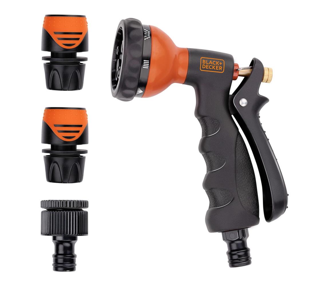 BLACK+DECKER - Pistolet do nawadniania z 3 złączami