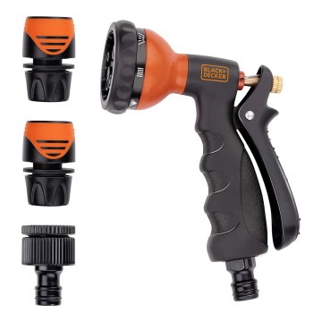 BLACK+DECKER - Pistolet do podlewania z 3 złączkami