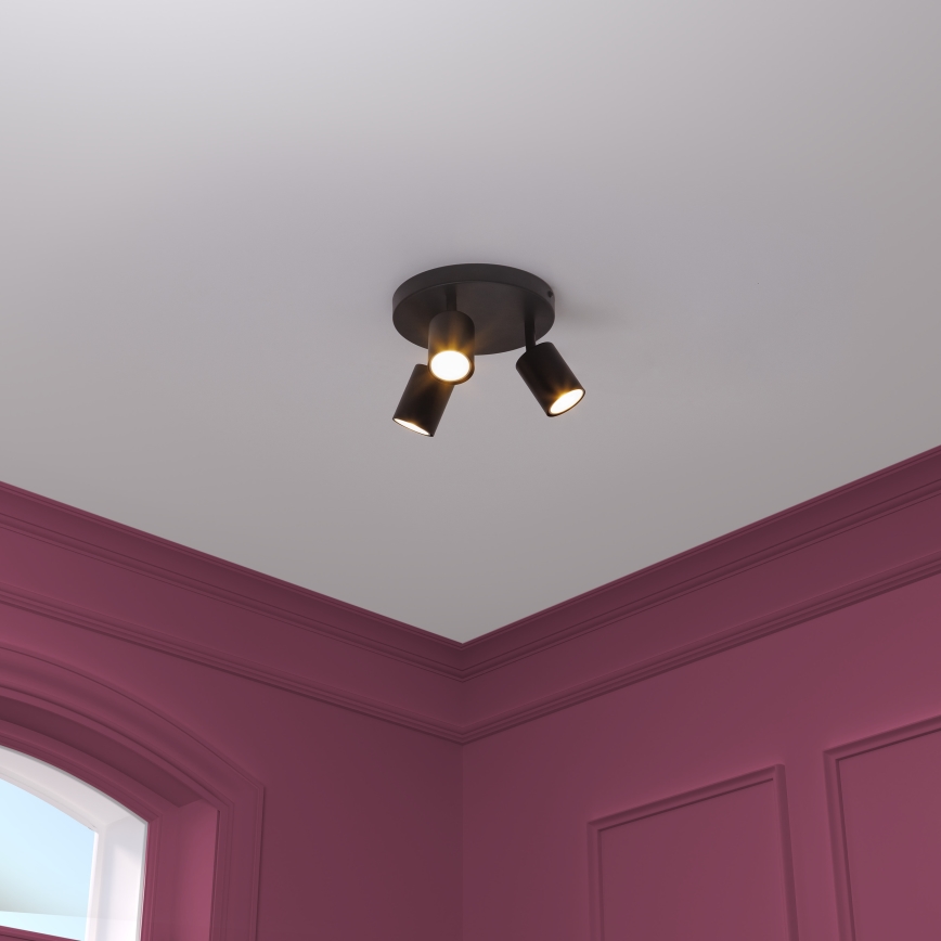 Bodowe oświetlenie VICO 3xGU10/25W/230V czarne od Atmosphera