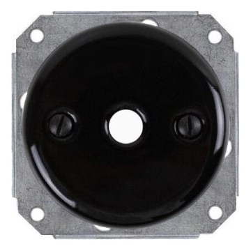 Bohemia-Design - Ceramiczna przelotka kablowa retro, czarna