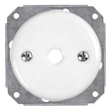 Bohemia-Design - ceramiczna retro przepustka kablowa, biała