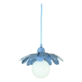 Bohemia-Design - Lampa wisząca na przewodzie 1xE27/60W/230V niebieska