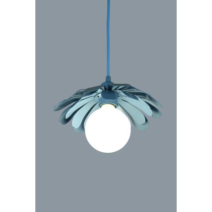 Bohemia-Design - Lampa wisząca na przewodzie 1xE27/60W/230V niebieska