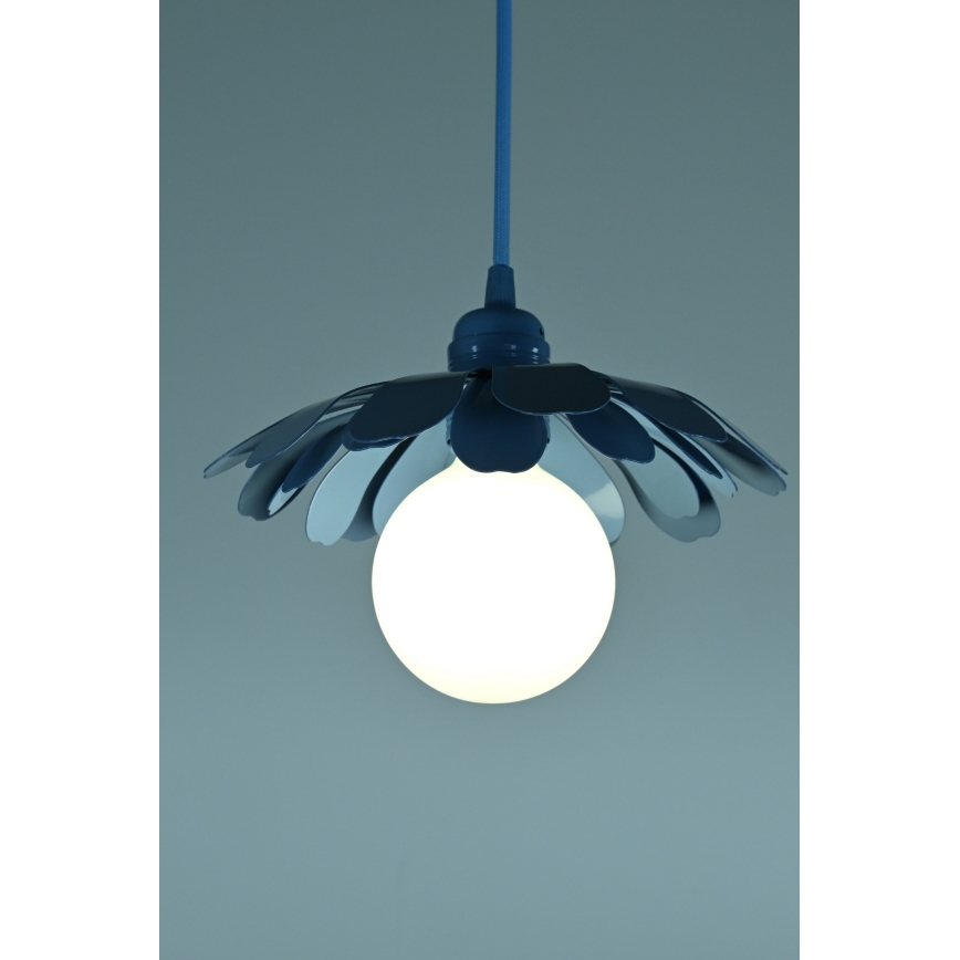 Bohemia-Design - Lampa wisząca na przewodzie 1xE27/60W/230V niebieska