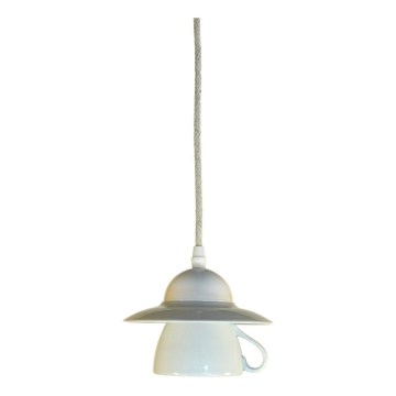 Bohemia-Design - Porcelanowa lampa wisząca na przewodzie 1xE27/60W/230V