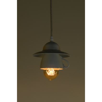 Bohemia-Design - Porcelanowa lampa wisząca na przewodzie 1xE27/60W/230V