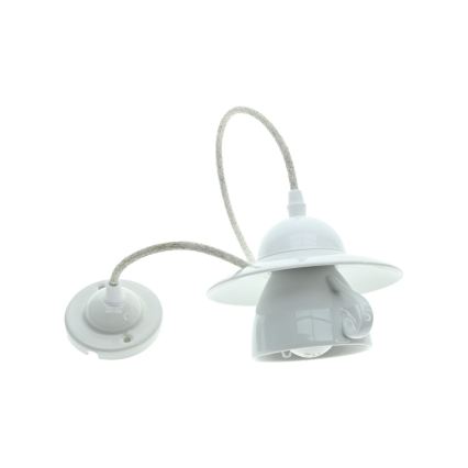 Bohemia-Design - Porcelanowa lampa wisząca na przewodzie 1xE27/60W/230V