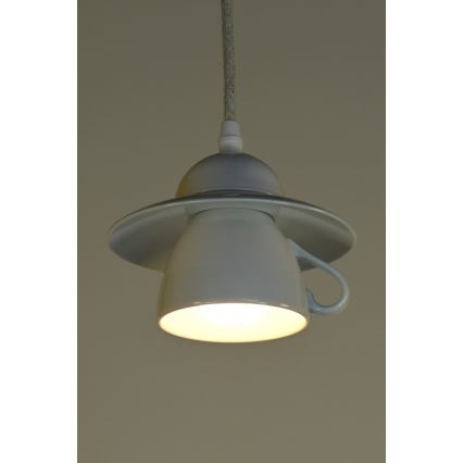 Bohemia-Design - Porcelanowa lampa wisząca na przewodzie 1xE27/60W/230V