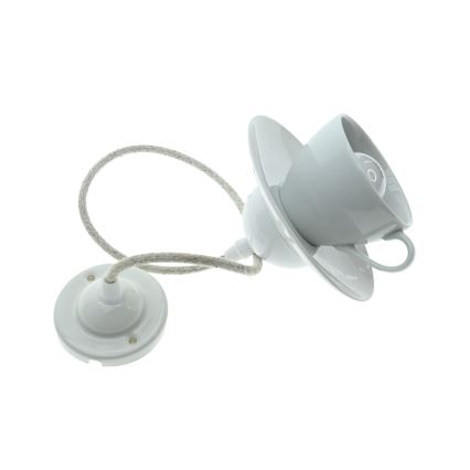 Bohemia-Design - Porcelanowa lampa wisząca na przewodzie 1xE27/60W/230V