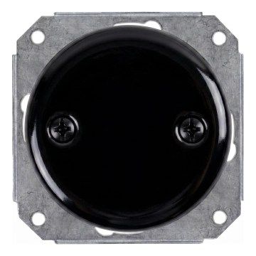 Bohemia-Design - Porcelanowa retro osłona instalacji elektrycznej, czarna