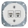 Bohemia-Design - Porcelanowe retro gniazdo Ethernet bez ramki 2x CAT.5E białe