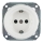 Bohemia-Design - Porcelanowe retro gniazdo ścienne bezramkowe SCHUKO 250V/16A białe