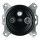 Bohemia-Design - Porcelanowe retro gniazdo TV/SAT-W bez ramki, czarne