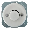 Bohemia-Design - Porcelanowy retro ściemniacz bez ramki 250V/10A biały