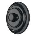 Bohemia-Design - Porcelanowy retro ściemniacz obrotowy z ramką 250V/10A czarny