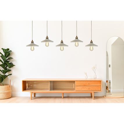 Bohemia-Design - Porcelanowy żyrandol na przewodzie 1xE27/60W/230V