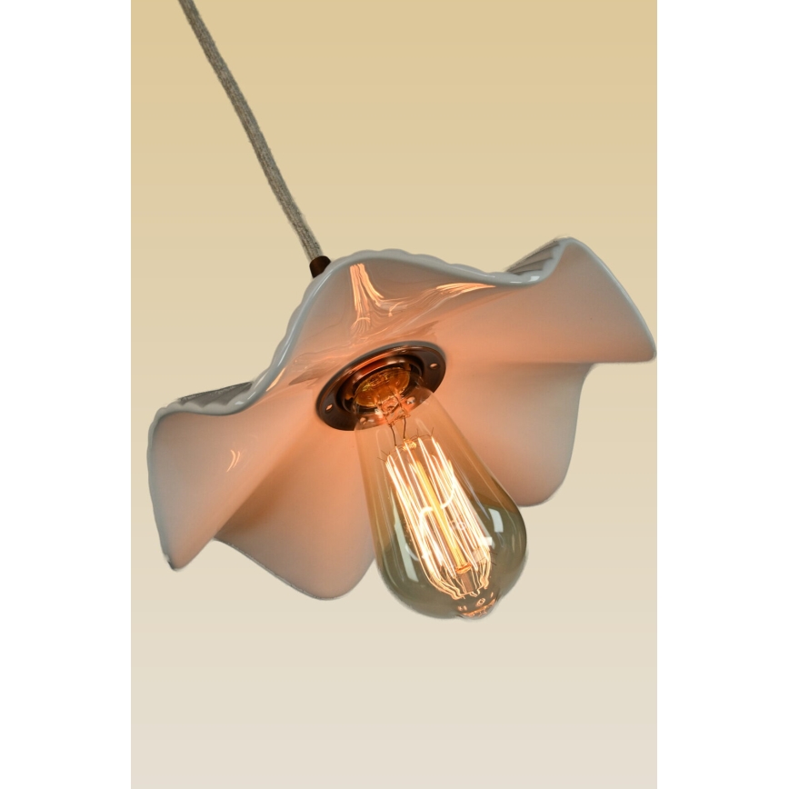 Bohemia-Design - Porcelanowy żyrandol na przewodzie 1xE27/60W/230V