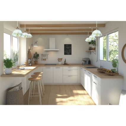 Bohemia-Design - Porcelanowy żyrandol na przewodzie 1xE27/60W/230V