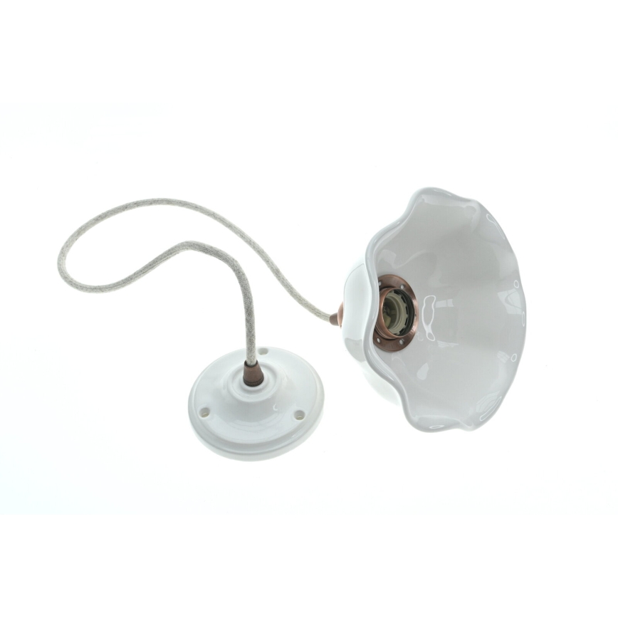 Bohemia-Design - Porcelanowy żyrandol na przewodzie 1xE27/60W/230V