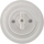 Bohemia-Design - Retro porcelanowy przełącznik obrotowy z ramką nr 5 biały