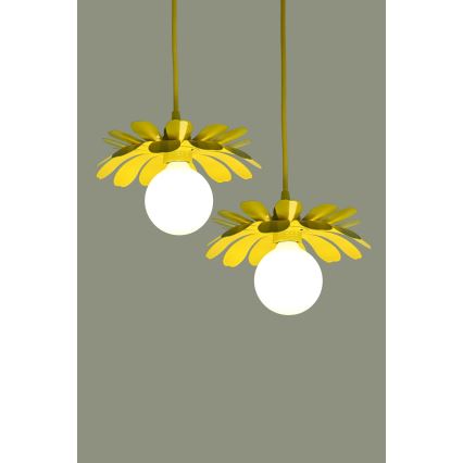 Bohemia-Design - Żyrandol na lince 1xE27/60W/230V żółty