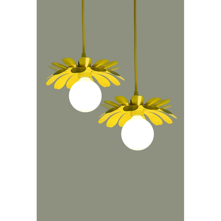 Bohemia-Design - Żyrandol na lince 1xE27/60W/230V żółty