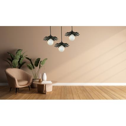 Bohemia-Design - Żyrandol na przewodzie 1xE27/60W/230V czarny