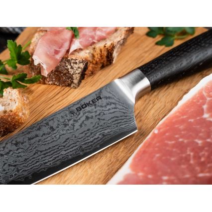 Böker - Nóż szefa kuchni damasceński DAMAST 19,8 cm, rękojeść z dębu