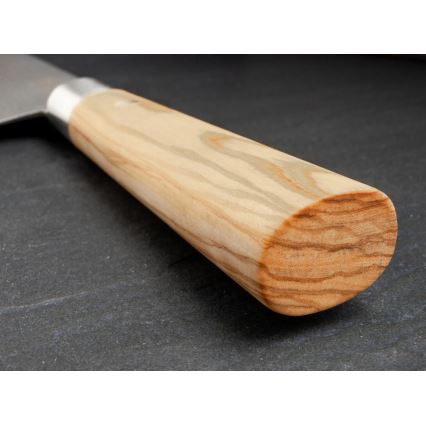 Böker - Damaszkowy nóż kuchenny DAMAST OLIVE 21,2 cm drewno oliwne