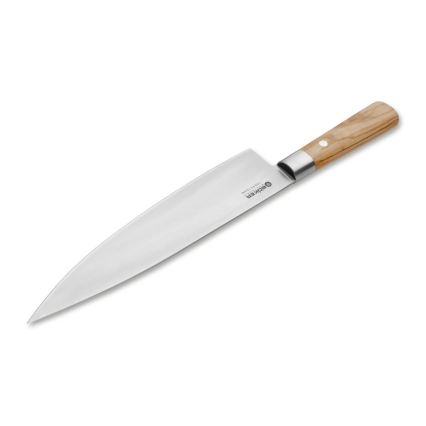 Böker - Damaszkowy nóż kuchenny DAMAST OLIVE 21,2 cm drewno oliwne