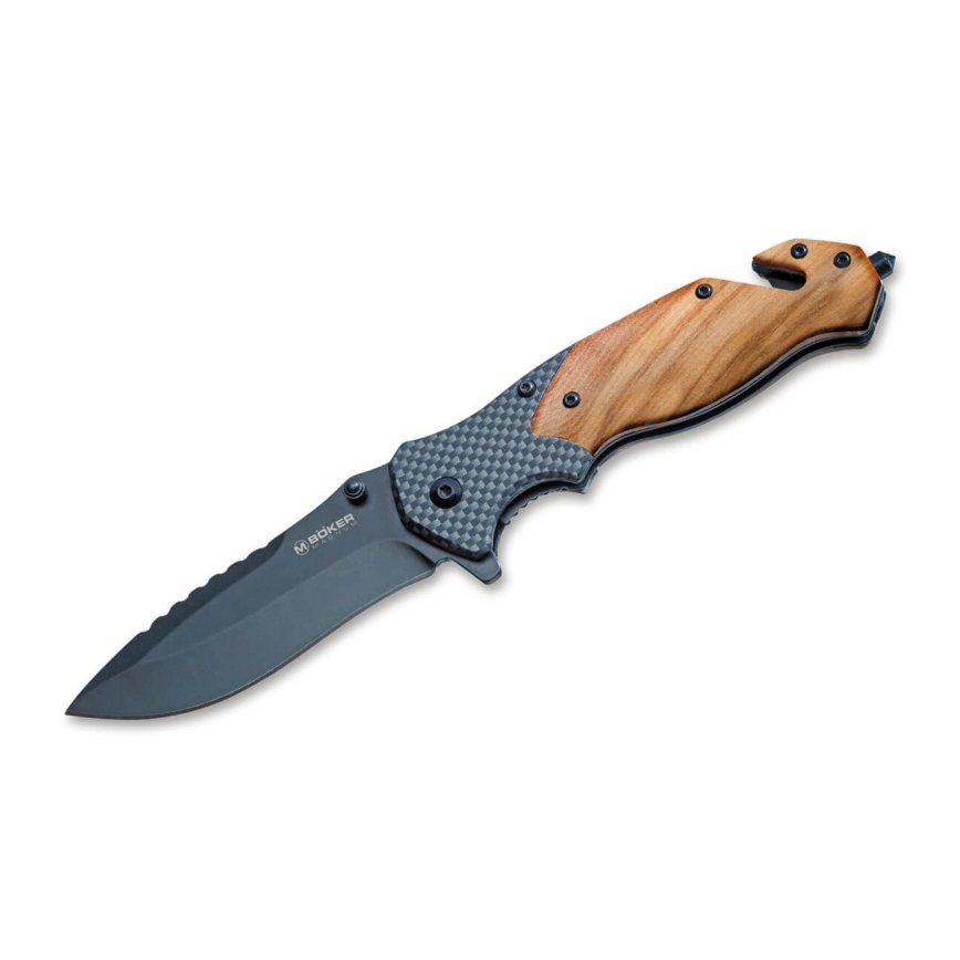 Böker - Nóż kieszonkowy Magnum Blomkvist Olive 20,5 cm drewno oliwne