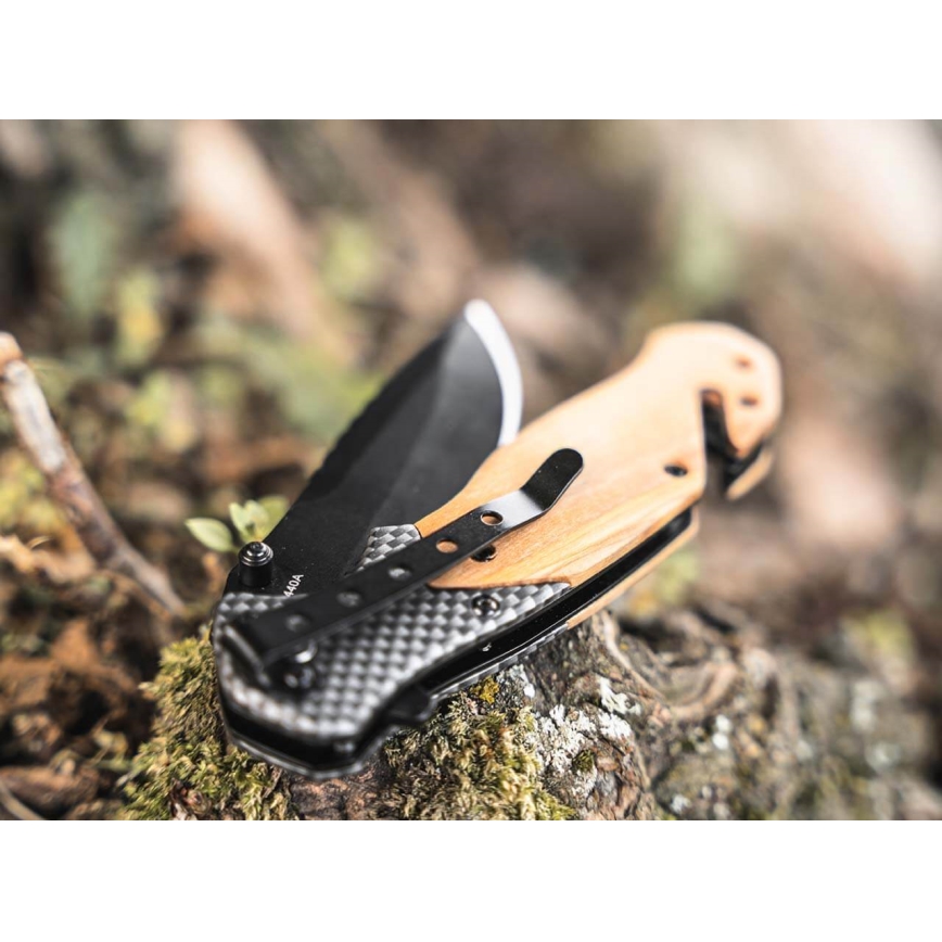 Böker - Nóż kieszonkowy Magnum Blomkvist Olive 20,5 cm drewno oliwne
