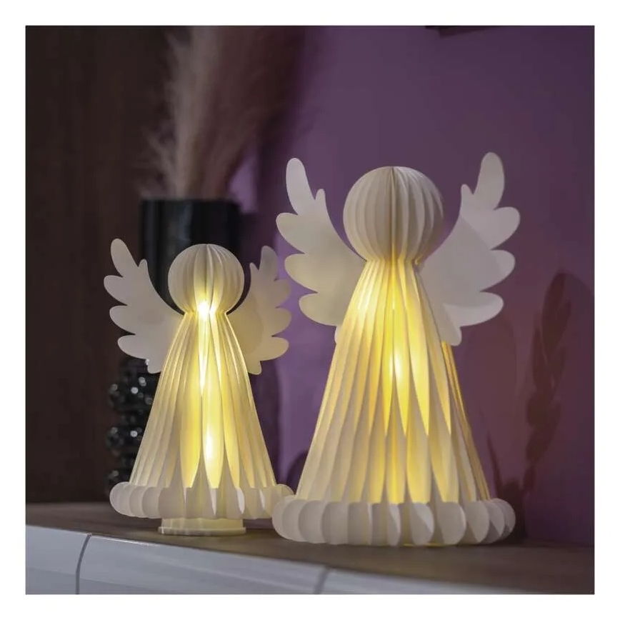 Bożonarodzeniowa dekoracja LED 20xLED/6xAA anioły