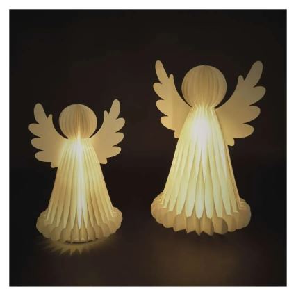 Bożonarodzeniowa dekoracja LED 20xLED/6xAA anioły