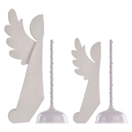 Bożonarodzeniowa dekoracja LED 20xLED/6xAA anioły