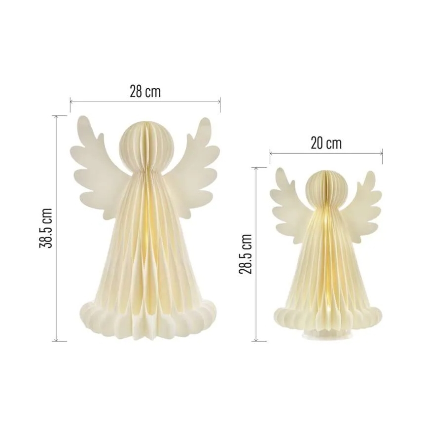 Bożonarodzeniowa dekoracja LED 20xLED/6xAA anioły